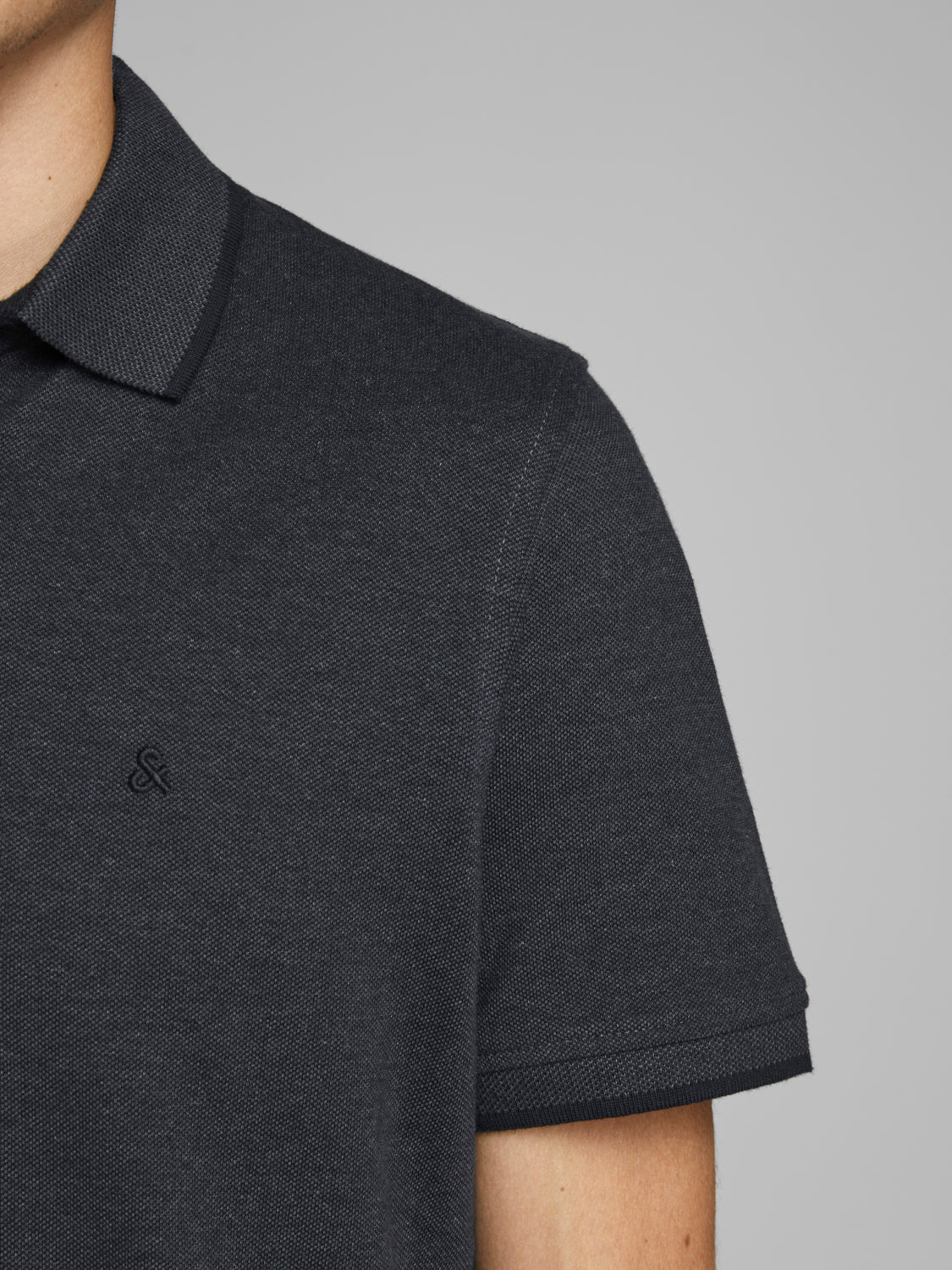 JJEPAULOS Polo Shirt - Dark Grey Melange