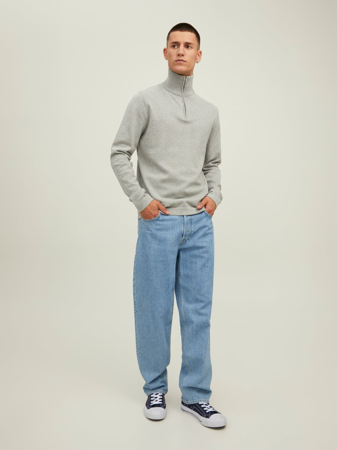 JJELI Pullover - Light Grey Melange