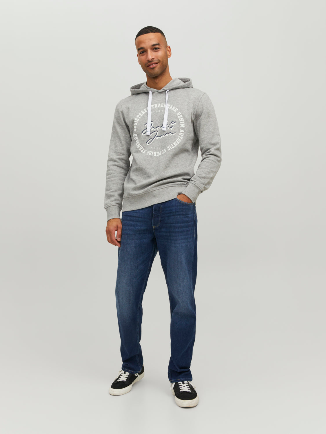 JJSTAMP Sweat - Light Grey Melange