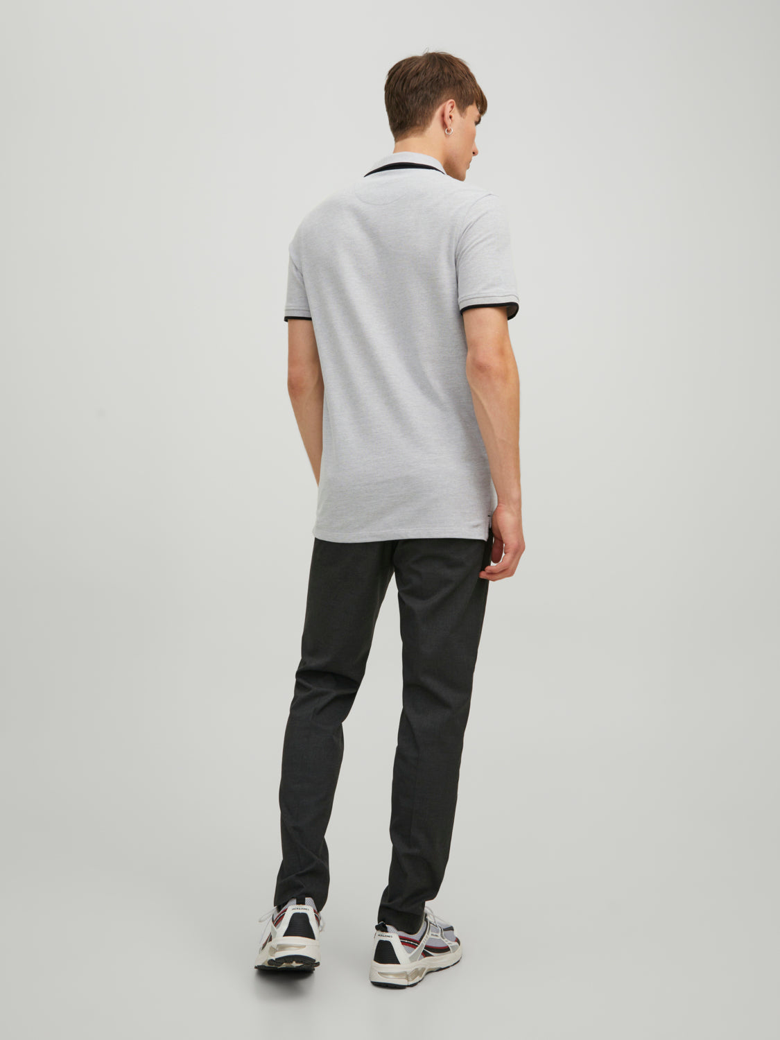 JJEPAULOS Polo Shirt - Light Grey Melange