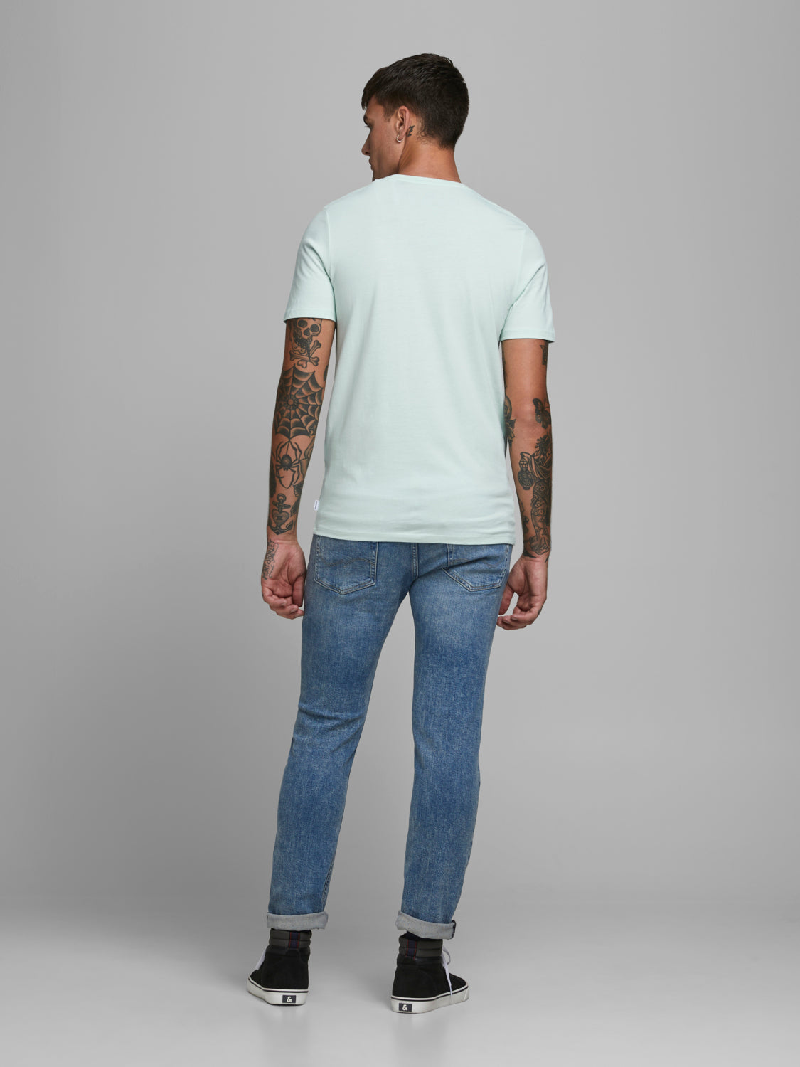 JJEORGANIC T-Shirt - Bleached Aqua