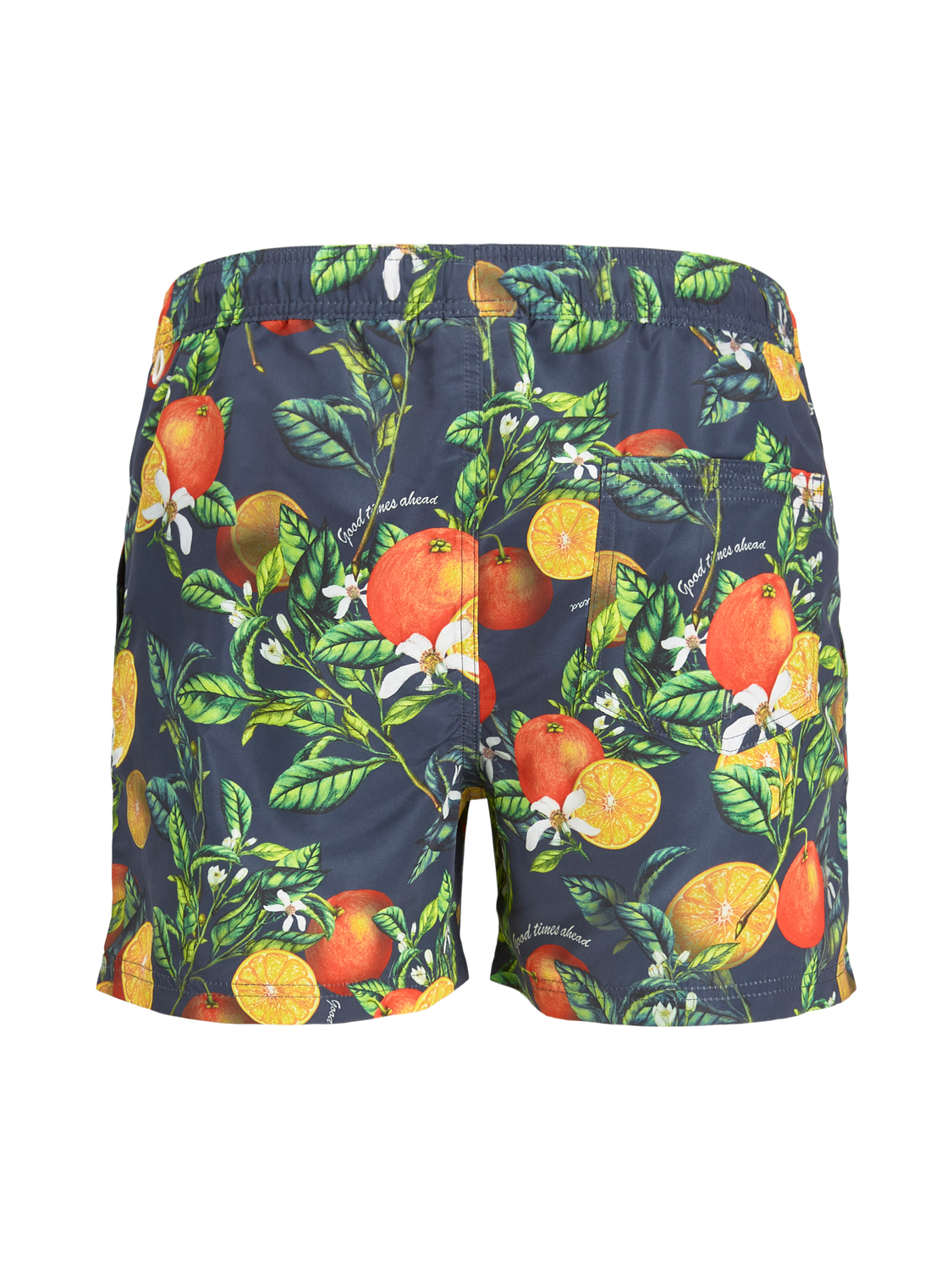 شورت سباحة رجالي مورد بلون أزرق – نقشة زهور استوائية لصيف أنيق
