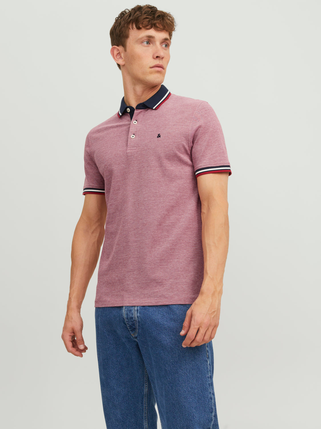 JJEPAULOS Polo Shirt - Rio Red