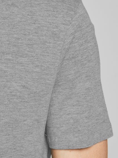 JJEBASIC T-Shirt - LIGHT GREY MELANGE