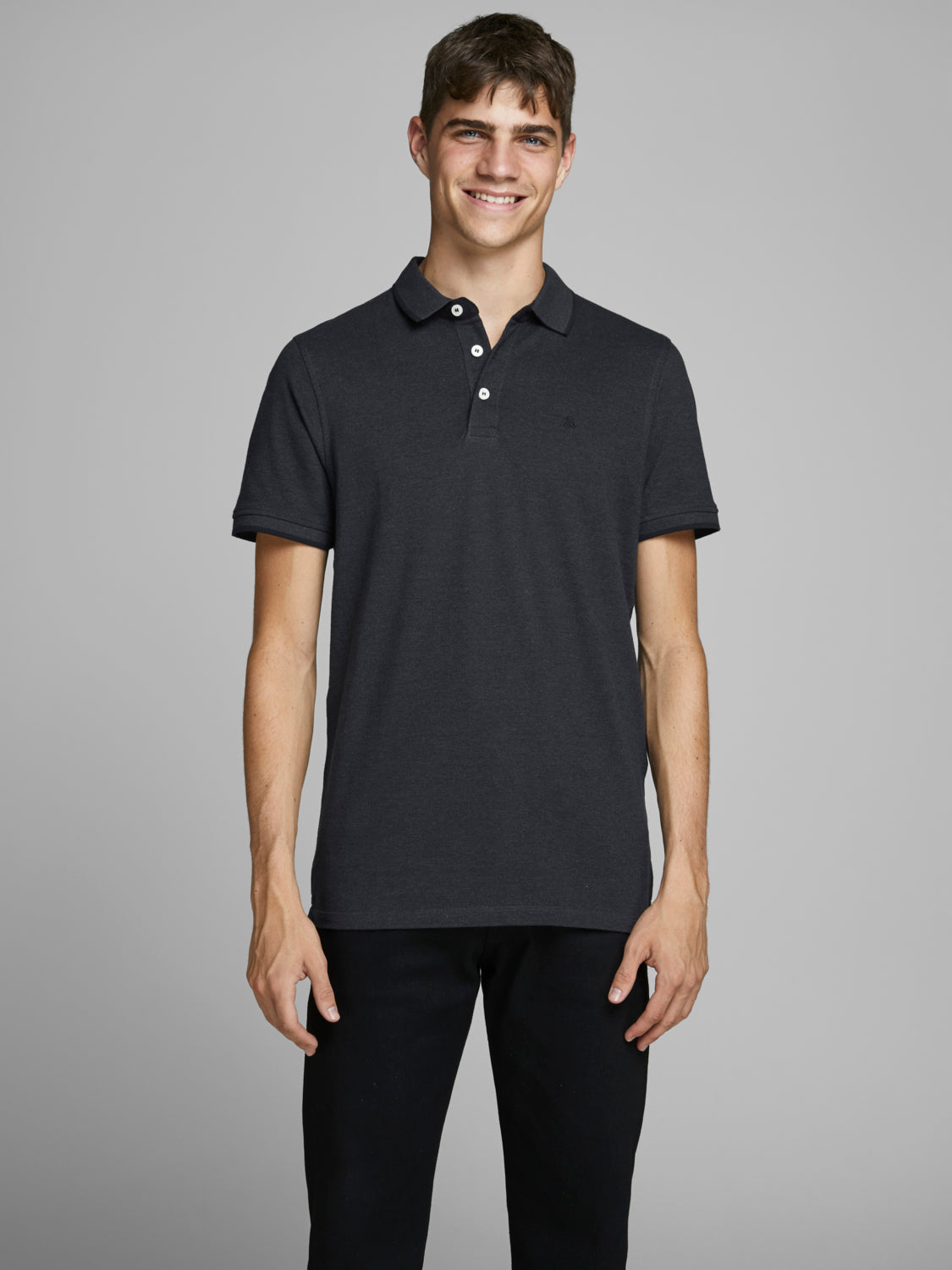 JJEPAULOS Polo Shirt - Dark Grey Melange