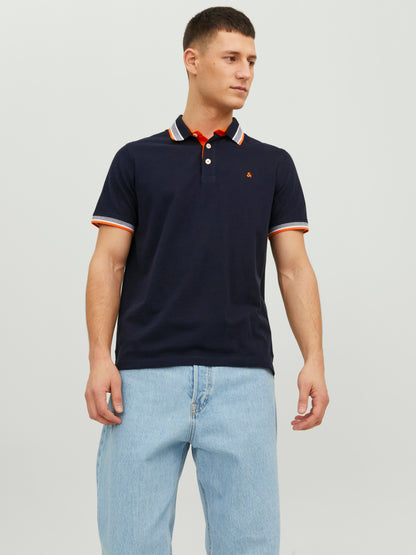 JJEPAULOS Polo Shirt - Black Navy