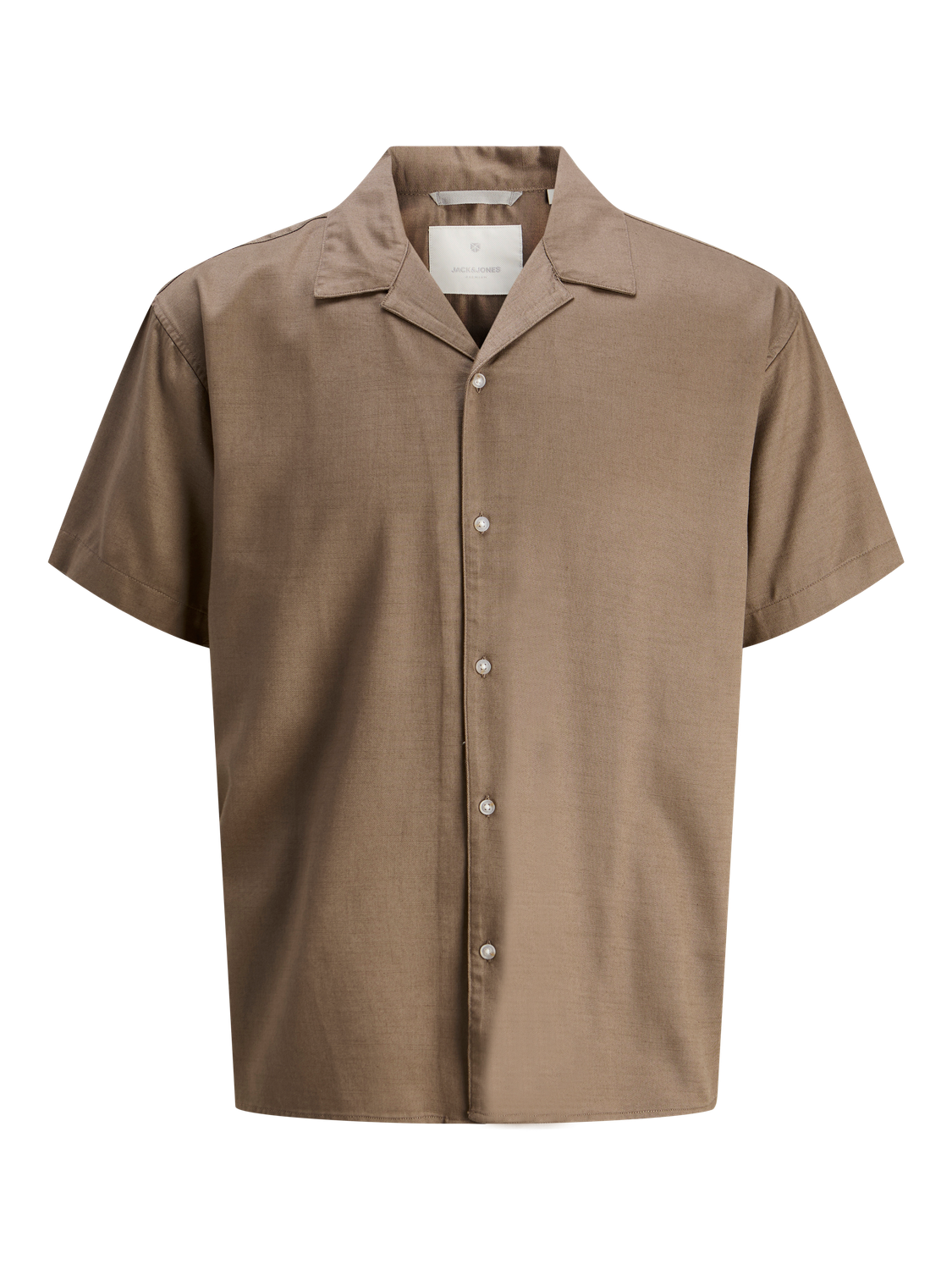 قميص رجالي صيفي من جاك آند جونز بلون بني دافئ - تصميم منتجع مريح