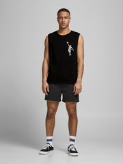 تانك توب رجالي قطن أسود (JCOLEGENDS Black) من جاك آند جونز