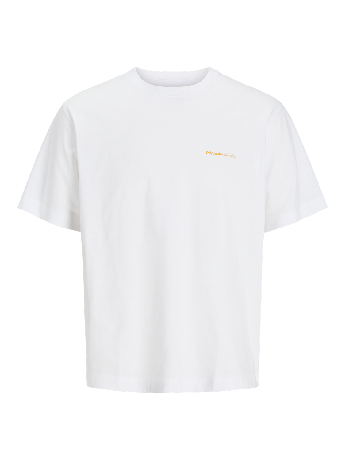 صورة أمامية لـ تيشيرت رجالي أبيض مطبوع من جاك آند جونز