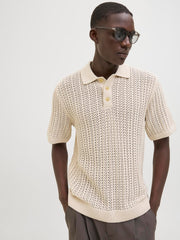 تصميم بياقة وأزرار أمامية كلاسيكية لبولو رجالي صيفي