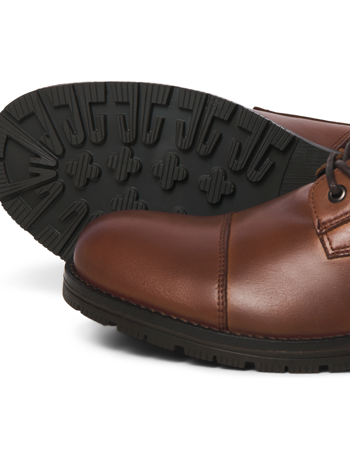 نعل مطاطي قوي لهاف بوت رجالي بني JFWALBANY Boots