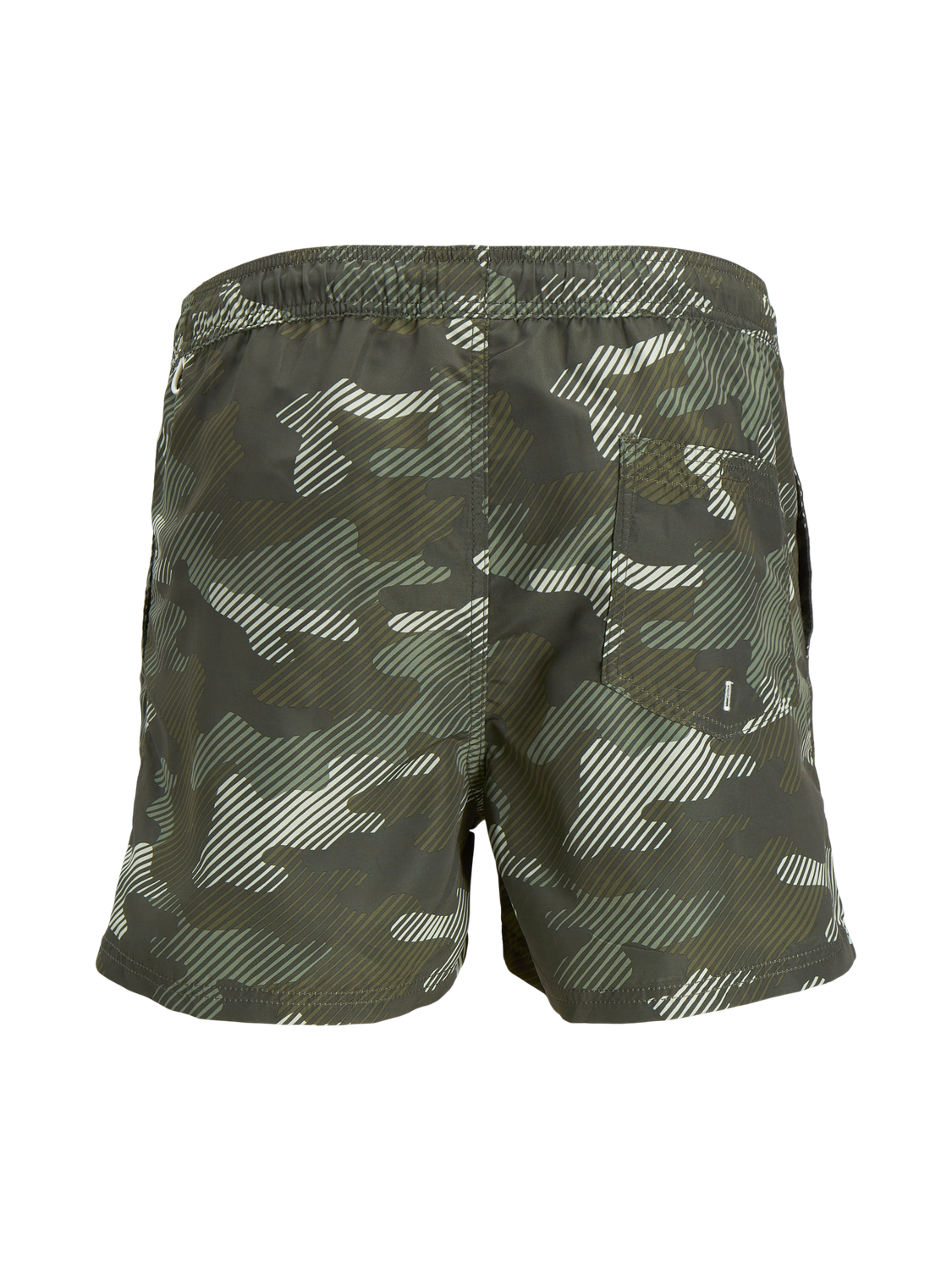 شورت رجالي للبحر بلون أخضر غامق