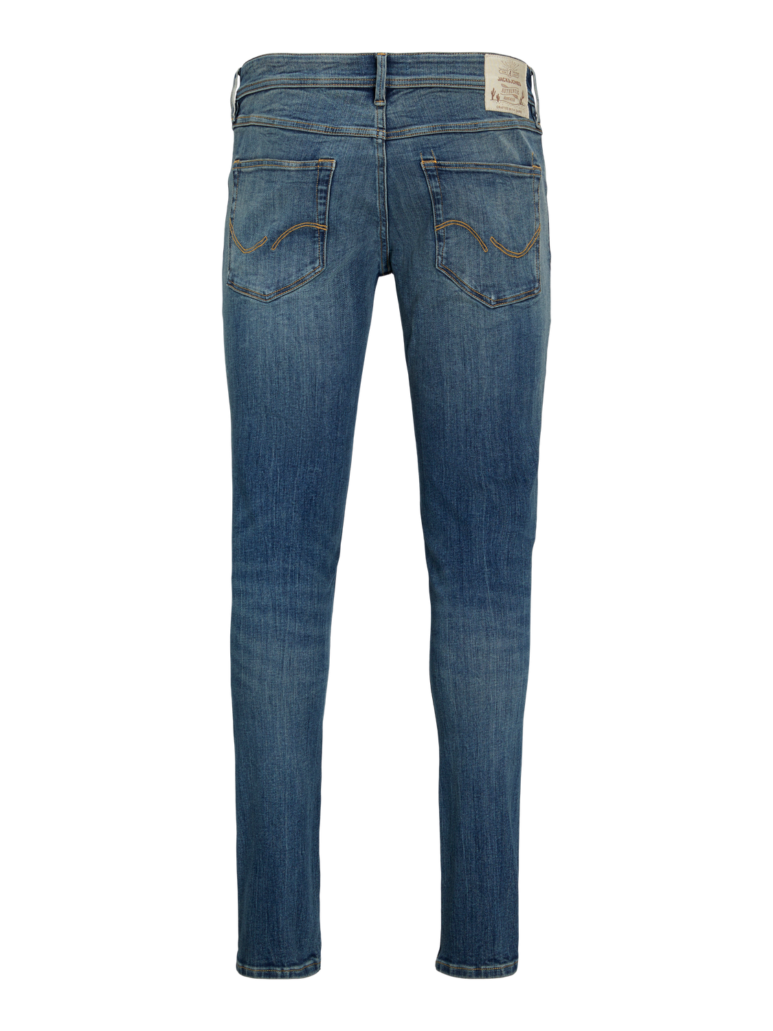 تفاصيل التشطيب النهائي لبنطلون جينز جيجي ليام الأزرق مع التمزقات البسيطة التي تضيف لمسة عصرية.